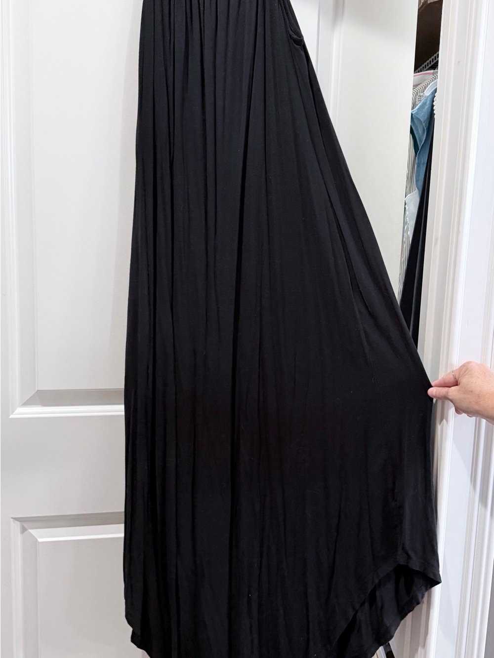 Maurices Black Maxi dress with Flowing Panels